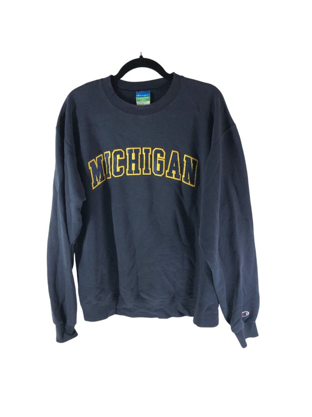 Champion Eco Fleece Mens Sweatshirt University of Michigan Navy Blue L - Picture 1 of 2